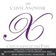 2010 Chateauneuf Du Pape Cuvee Anonyme Rouge Xavier Vins 75cl