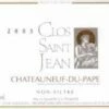 Clos Saint Jean 2009 Clos Saint-Jean Chateauneuf-du-Pape Mathusalem