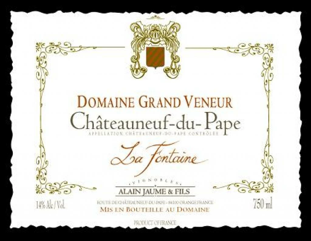 Domaine Grand Veneur 2007 Domaine Grand Veneur Chateauneuf-du-Pape La Fontaine 1 Domaine Grand Veneur 2007 Domaine Grand Veneur Chateauneuf-du-Pape La Fontaine